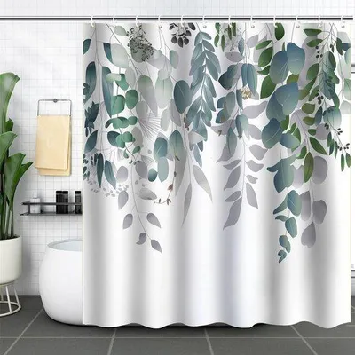 Productafbeelding van Ibenzoa® Douchegordijn, 180 x 180 cm – waterdicht polyester, modern kunstpatroon, 12 haken, schimmelwerend, geschikt voor badkuip en douche
