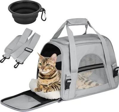 Produktbild von Famanu Transporttas für Katzen und Hunde - Atmungsaktiv und praktisch für Reisen