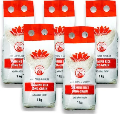 Produktbild von [ 5x 1 kg ] RICEFIELD Jasminreis, Langkorn / Jasmine Rice Long Grain