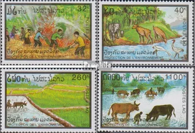 Produktbild von Briefmarken Laos 1993 Mi 1374-1377 (kompl.Ausg.) postfrisch Umweltschutz