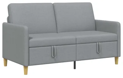 Zdjęcie produktu dla Sofa z schowkiem vidaXL, jasnoszara, 152 x 78 x 87 cm, poliester