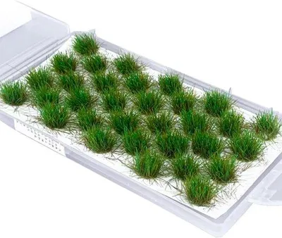 Zdjęcie produktu dla Statyczne kępki trawy, 32 sztuki, zielono-żółte, miniaturowa dekoracja krajobrazowa
