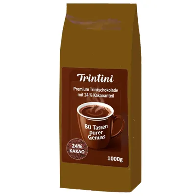 Produktbild von Trintini Trinkschokolade mit 24% Kakao 1000g