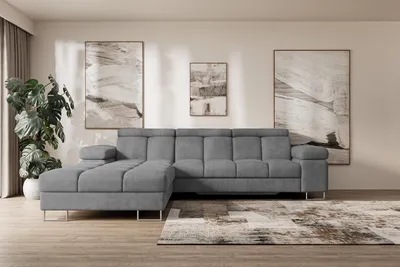 Produktbild von ALTDECOR Ecksofa mit Schlaffunktion und Bettkasten - COMA L - 271x203x79 - Rosa Corner Sofa Eckcouch Couch L-Form, links/rechts angeordnet, Schlafcouch Ausziehbar Wohnlandschaft