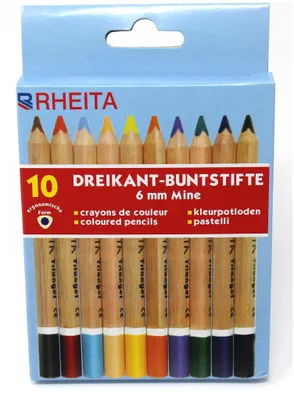 Produktbild von Jumbo-Buntstifte kurz 12 cm lang, Mine 6 mm, triagonal, 10 Stück