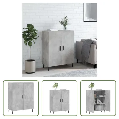 Produktbild von The Living Store Sideboard Betongrau 69,5x34x90 cm Holzwerkstoff