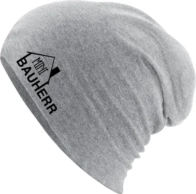 Produktbild von Huuraa Beanie Mini Bauherr Heather Grey One Size Baumwolle und Elasthan Mütze Geschenkidee