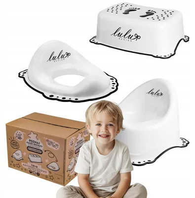 Produktbild von Töpfchenaufsatz Fußstütze - Weiß - 0,15 Kg - Toilettentraining Set - Kindermotive
