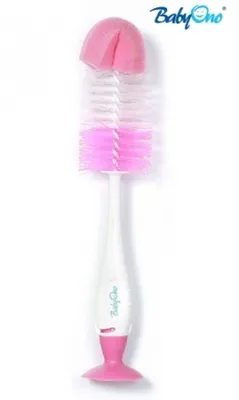 Immagine prodotto di BabyOno Spazzola per biberon con ventosa - Rosa