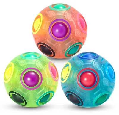 Immagine prodotto di Palla puzzle arcobaleno – Giocattolo antistress per bambini