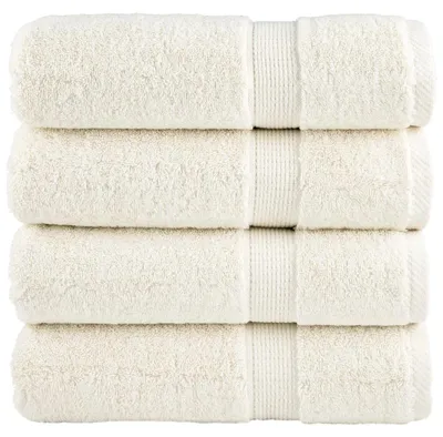 Zdjęcie produktu dla vidaXL Ręczniki prysznicowe Premium SOLUND 4 szt. Kremowy biały 70x140 cm 600 g/m²