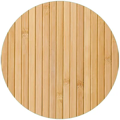 Produktbild von Wallario Premium Glasbild, freischwebende Optik, kräftige Farben, rund 50cm Durchmesser, Motiv Holzpanele hell