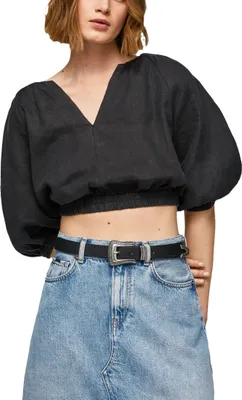 Image de PEPE JEANS T-shirt Femme Viscose Noir GR78795 - Taille : M