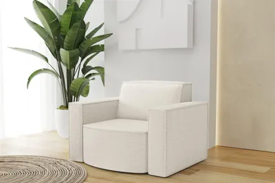 Produktbild von Sessel Designersessel PALMA in Stoff Ascot Beige / Speed