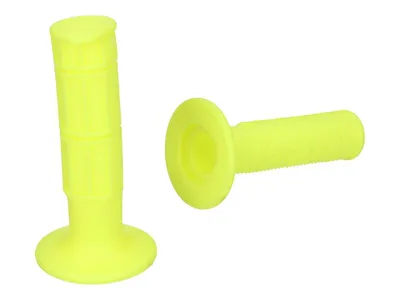 Image de Jeu de poignées Domino 1150 Off-Road demi-gaufré jaune fluo