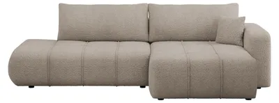Produktbild von MIRJAN24 Ecksofa Furyn O, Wohnzimmer Eckcouch mit Bettkasten und Schlaffunktion, L-Form, Seite Rechts (Farbe: Coral 50)
