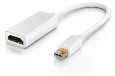 Imagen del producto de Adaptador Mini DisplayPort a HDMI, convertidor/cable adaptador de MiniDP a HDMI Full HD - 0,15m