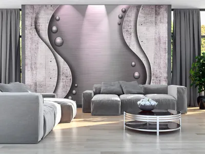 Produktbild von Vlies Fototapete Beton 400x280 cm Tapeten Wandtapete XXL Kugeln Abstrakt f-A-0227-a-c