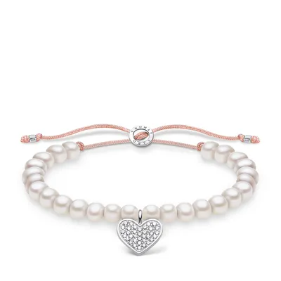 Produktbild von Thomas Sabo Armband Charm-Club Weiße Perlen Mit Herz Länge 20 Cm A1986-199-14