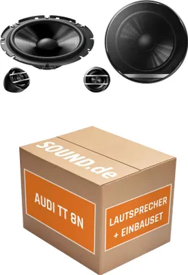 Produktbild von Lautsprecher Boxen Einbaupaket vorne Pioneer TS-G170C passend für Audi TT 8N | 2x Tief-Mitteltöner 2x Hochtöner