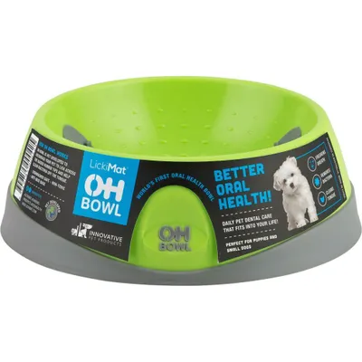 Imagen del producto de LickiMat, plato para comida para perros, color verde, tamaño: S