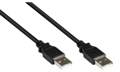 Zdjęcie produktu dla Alcasa USB 2.0, 0.5m, 0,5 m, USB A, USB A, USB 2.0, Męska/Męska, Czarny