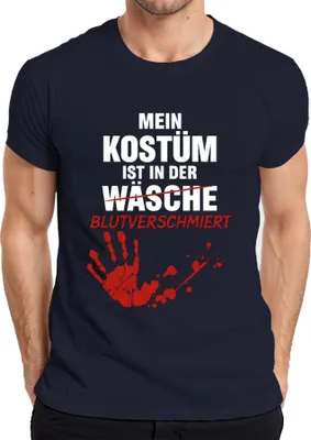Immagine prodotto di Maglietta da uomo My Costume Bloodstained Halloween Horror Zombie Handprint, Navy, L