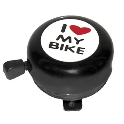 Produktbild von Fahrrad Glocke "I love my bike" Stahl schwarz