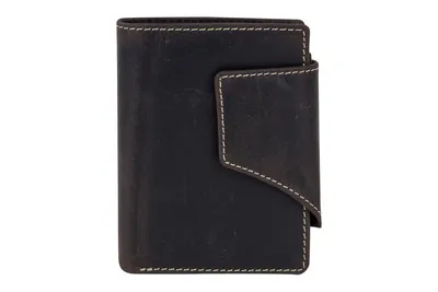 Produktbild von LEAS Herren und Damen Geldbörse mit Verschluss Geschenkbox Echt-Leder, braun Vintage-Collection