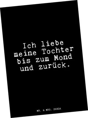 Produktbild von Mr. & Mrs. Panda Postkarte Ich liebe meine Tochter... - Schwarz - Geschenk, Familie, Postkarten, Sprüche, Grußkarte, Tochter, Liebesbeweis, Ansichtskarten, Ansichtskarte