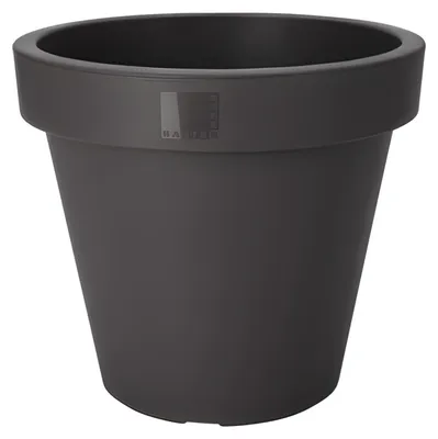 Produktbild von Runder Gartentopf anthrazit glatt 25 x 22 cm