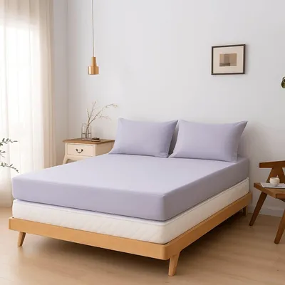 Immagine prodotto di Lenzuolo con angoli elasticizzati, modello "Topper", dimensioni 200x200 cm, colore lavanda