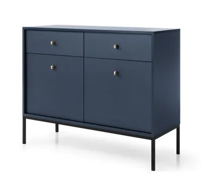 Produktbild von AX LIVING Kommode mit Schubladen Domiti MKS104 104 cm Dunkelblau