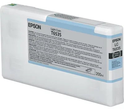 Produktbild von Epson T6535 Light Cyan-Tintenpatrone (200 ml), Cyan, Tinte auf Pigmentbasis, 200 ml, 1 Stück(e), Einzelpackung