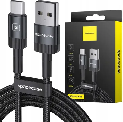 Immagine prodotto di Cavo USB-C Kabel SPACECASE 2M 2,4A Czarny
