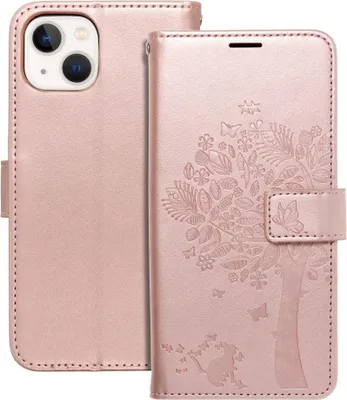 Zdjęcie produktu dla Etui MEZZO Book Case pasuje do IPHONE 13 tree gold pink
