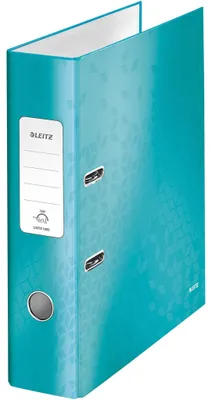 Produktbild von Leitz Ordner WOW 10050051 DIN A4 80mm Pappe eisblau