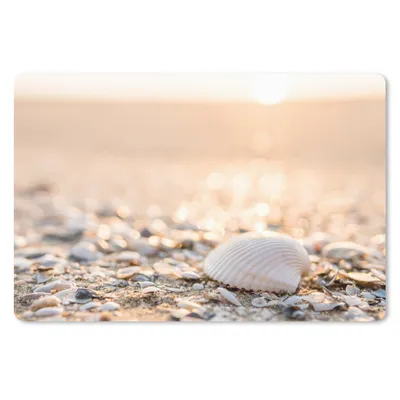 Produktbild von MuchoWow® Mauspad Mousepad Muscheln - Weiß - Strand - Sommer 27x18 cm - Mousepads - Maus Mat - Pad - Mausunterlage - Büroartikel - Desk Matten