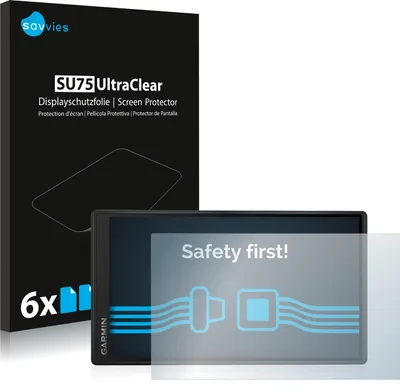 Produktbild von 6x Für Garmin DriveSmart 55 Schutzfolie Savvies Displayschutz Display Schutz Folie Klar Transparent