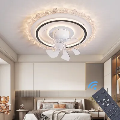 Produktbild von Deckenventilator mit LED Beleuchtung mit Fernbedienung Lichtfarbe/Helligkeit einstellbar 6 Geschwindigkeiten, timer 2 Stunden Sommer-, und Wintermodus (Fan1805-YT)