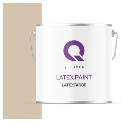 Produktbild von Latexfarbe  5 L Beige Innenfarbe Wandfarbe Deckenfarbe Klasse 3 Mattfarbe Scheuerfest Hohe Deckkraft