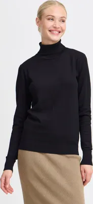 Immagine prodotto di b.young BYMmorla donna maglione dolcevita maglione lavorato a maglia maglione dolcevita con polsini a coste vestibilità slim