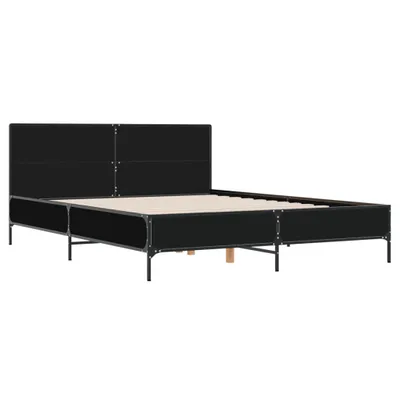 Produktbild von Bettgestell Schwarz 160x200 cm Holzwerkstoff und Metall