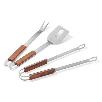 Produktbild von Philippi Brick BBQ Set, 3 tlg Walnussholz, Edelstahl, gebürstet, in Holzbox 353014
