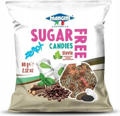 Productafbeelding van Koffiebonbons met stevia, zonder toegevoegde suiker, 60 gram - MANGINI