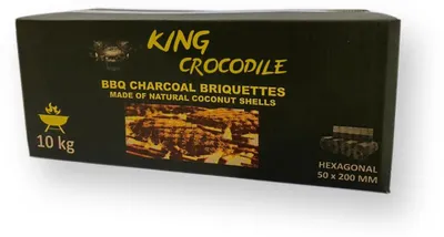 Produktbild von Kokosnussschalen-Holzkohle mit langer Brenndauer und geringem Rauch