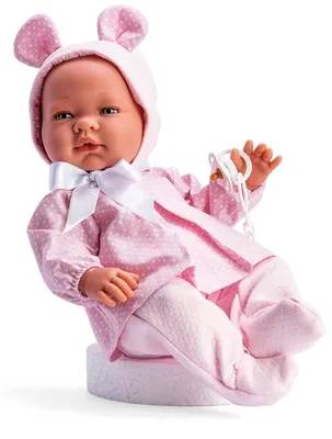 Image de Poupée Asi Maria 43 cm - Poupée vêtue de rose avec de jolies oreilles