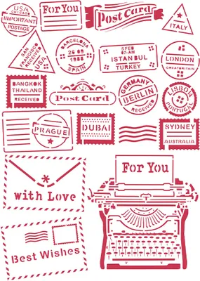 Produktbild von Schablone "Postcard for you"