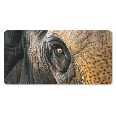 Produktbild von MuchoWow® Mauspad Mousepad Elefant - Nahaufnahme - Tiere - Natur 60x30 cm - Mousepads - Maus Mat - Pad - Mausunterlage - Nachhaltig