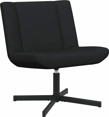 Image de vidaXL Chaise pivotante Noir 63 x 75 x 76 cm Tissu